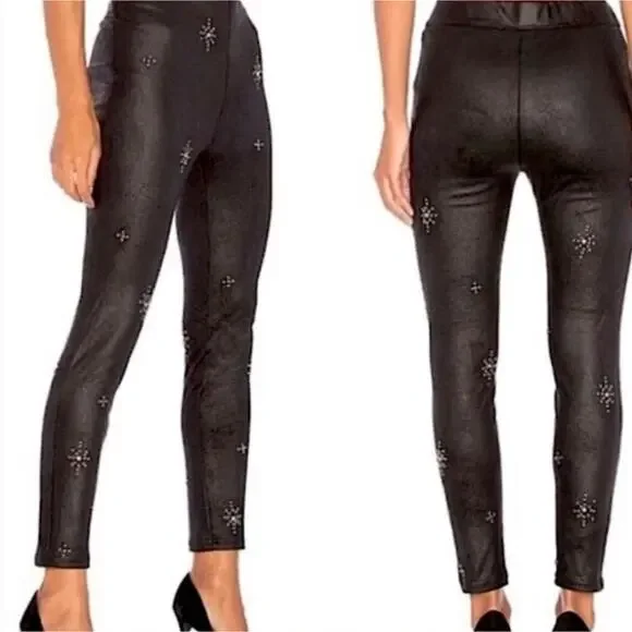 Free People Faux Suede Star Studded Leggings - Picture 5 of 7